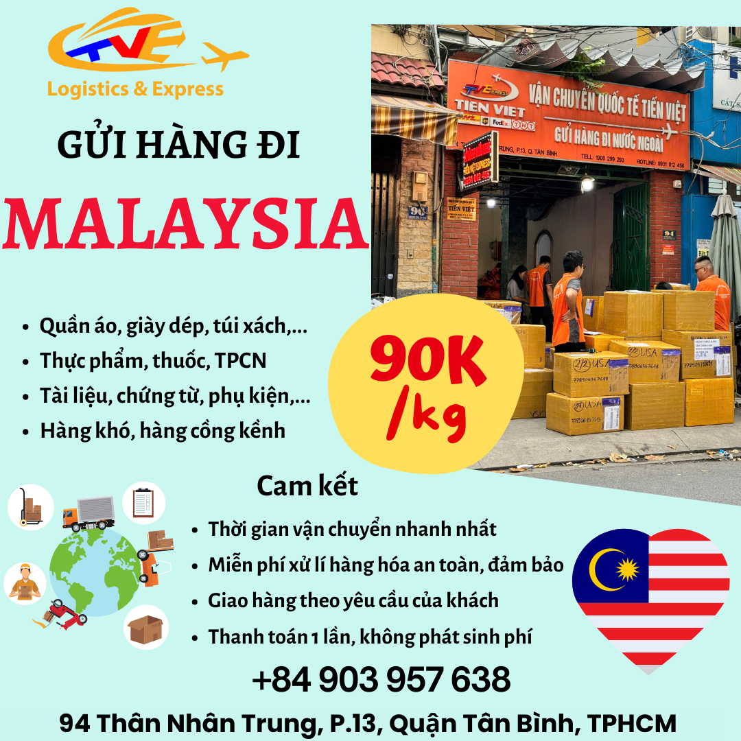 Gửi hàng đi Malaysia - Tiến Việt Express